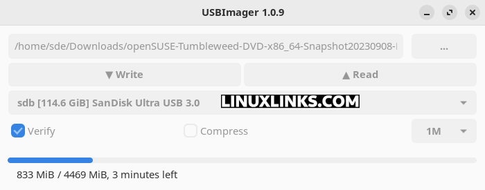 USBImager in action