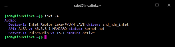 Intel NUC 13 Pro - inxi -A