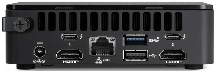Intel NUC 13 Pro rear view