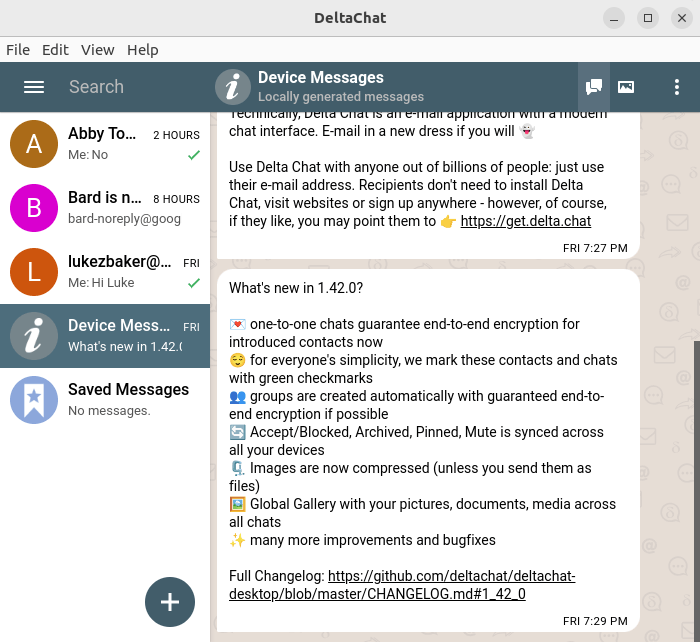 Delta Chat in action