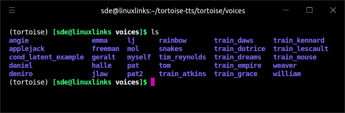 Tortoise voices