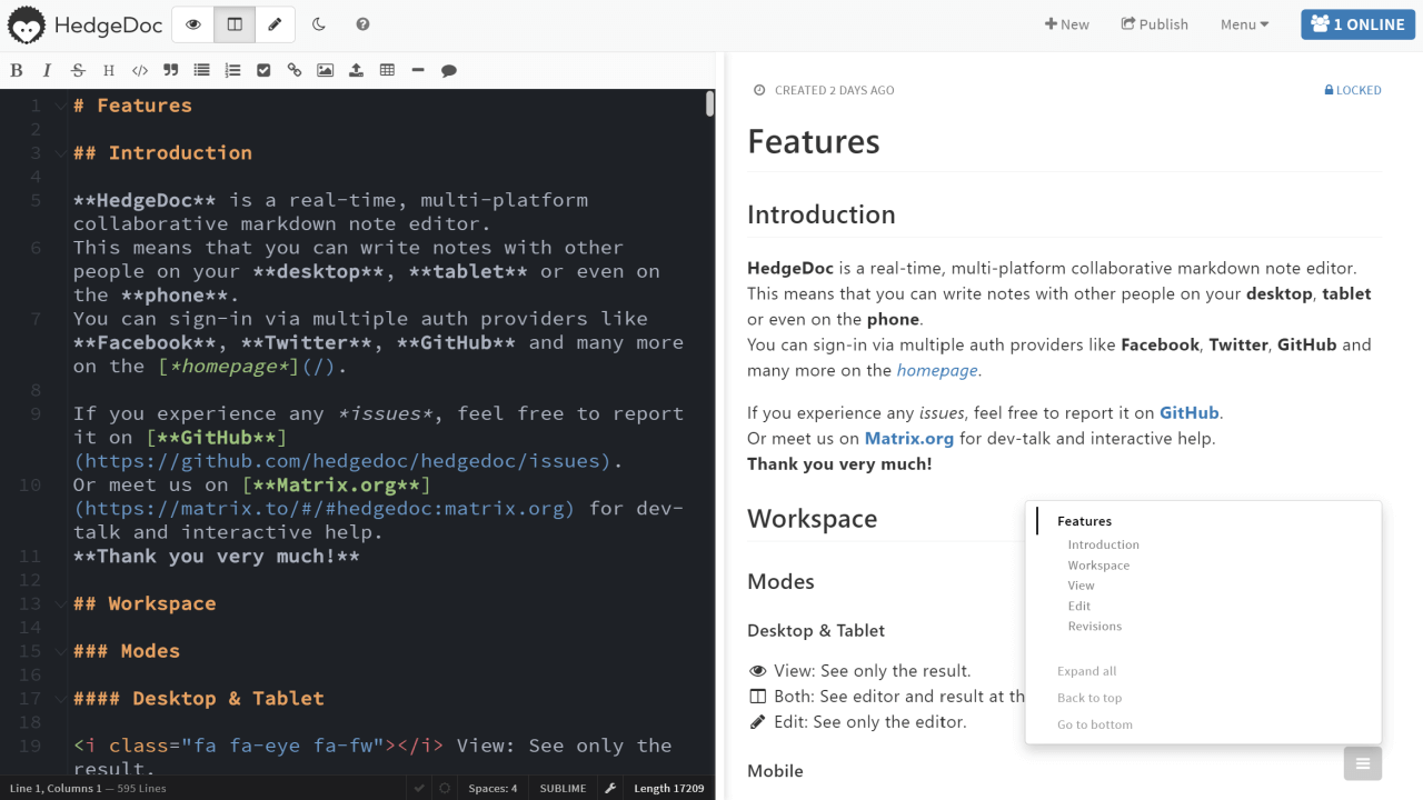 HedgeDoc Create Real time Collaborative Markdown Notes LinuxLinks HedgeDoc Create Real time Collaborative Markdown Notes LinuxLinks