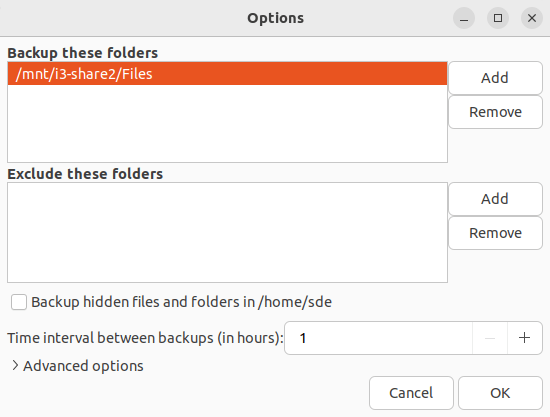cronopete options