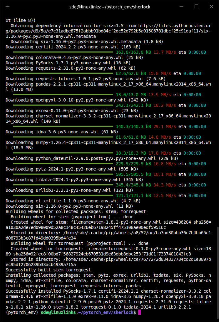 Installing Sherlock