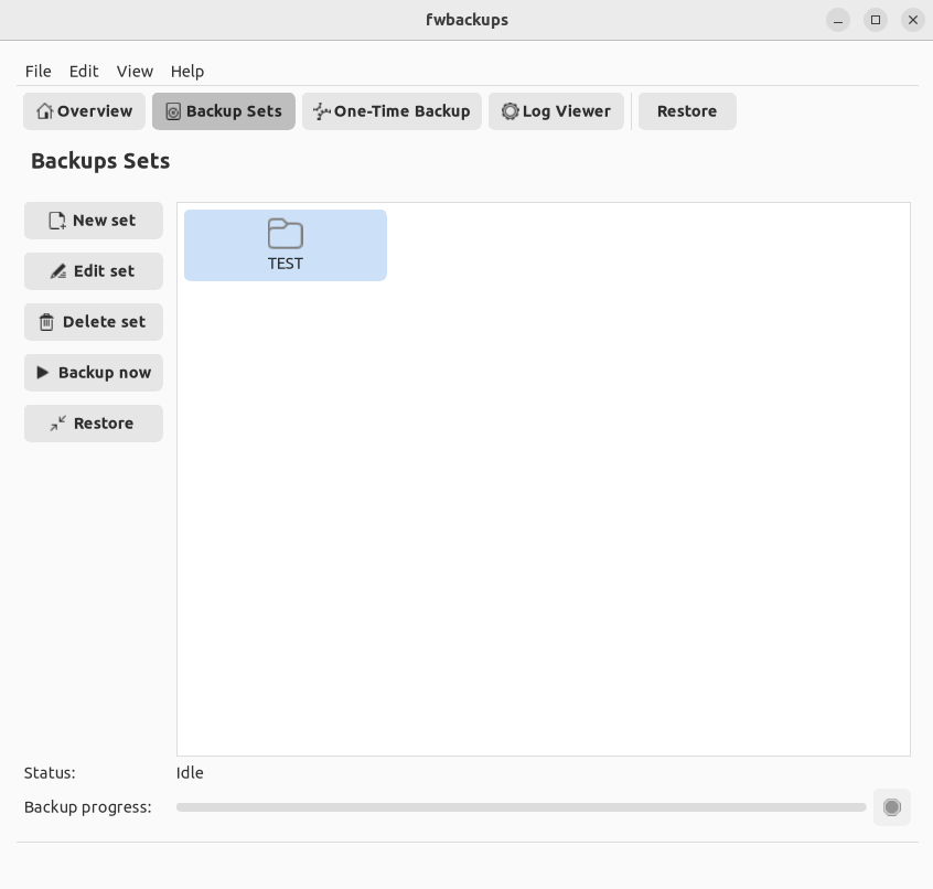 fwbackups backup sets