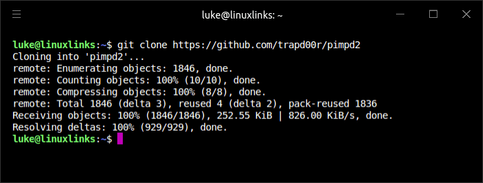 Clone repository
