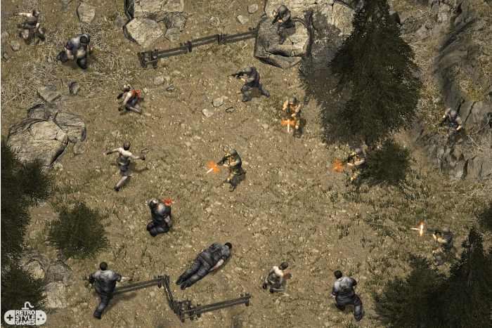 Top-down soldier sprites