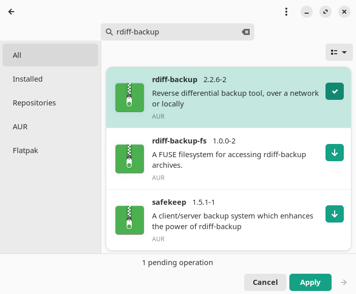 rdiff-backup installation