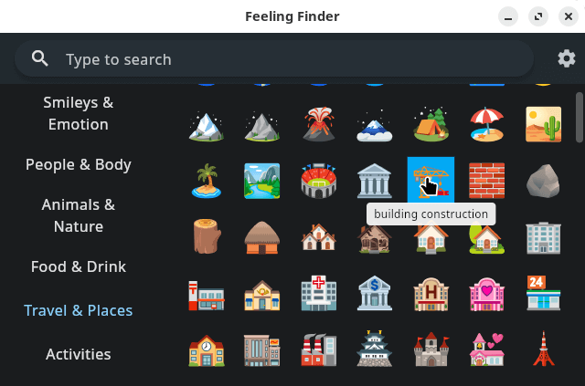 Hovering over an emoji
