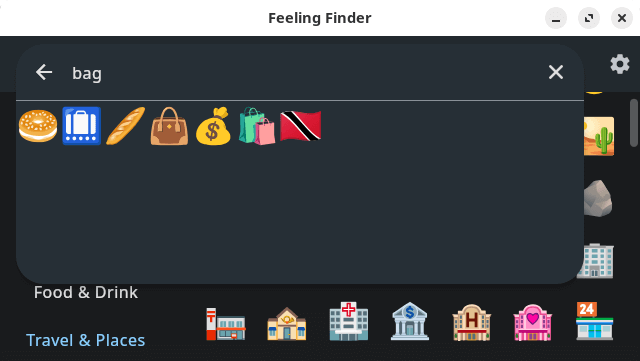 Search for emojis