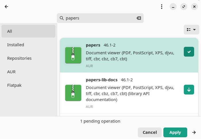 Installing Papers
