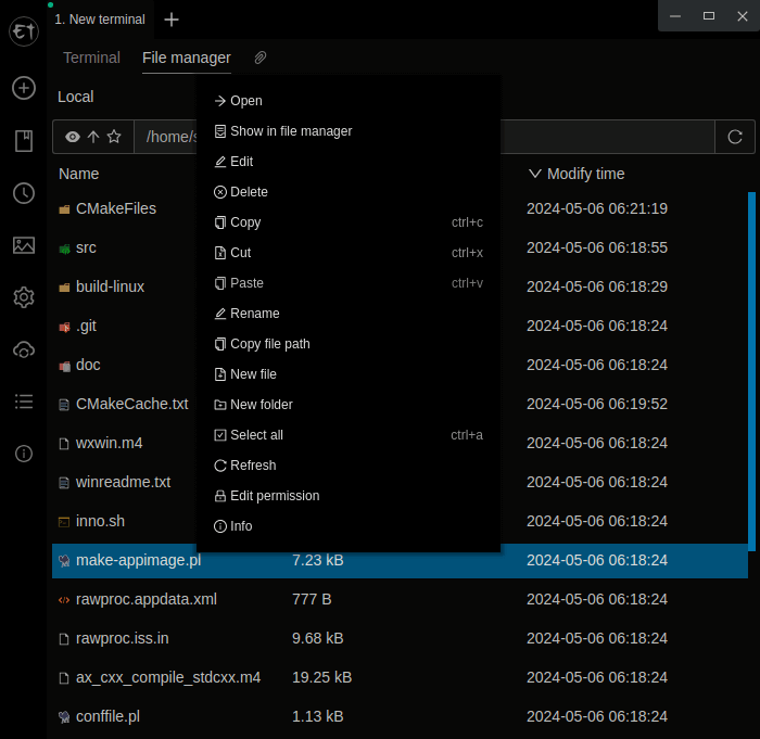 electerm file management