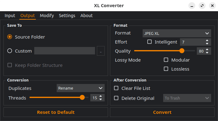 XL Converter Output