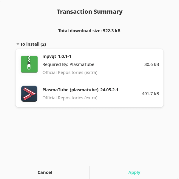 Installing PlasmaTube