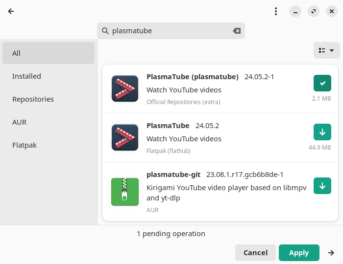 Installing PlasmaTube