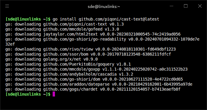 Installing CAST-text