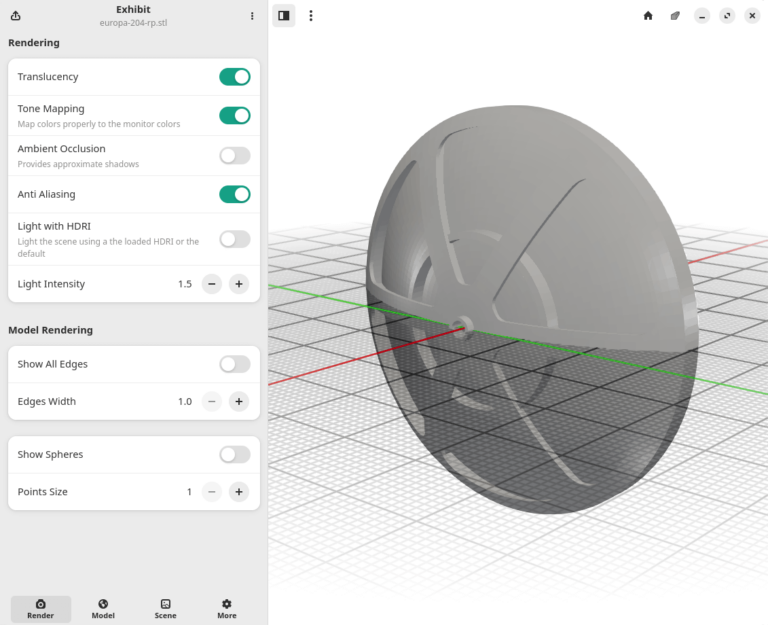 Exhibit - 3D model viewer for the GNOME desktop - LinuxLinks
