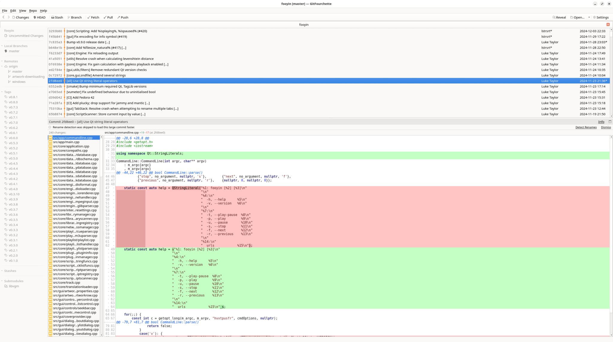 Python Cross Platform Gui GitFourchette - the comfortable Git UI for Linux - LinuxLinks
