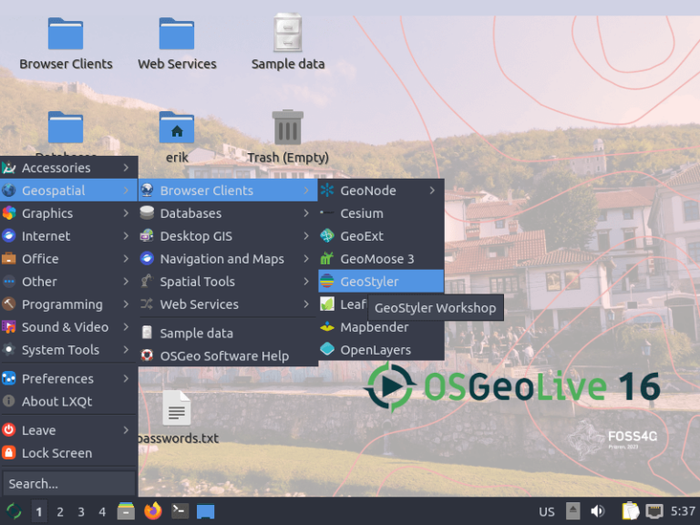OSGeoLive - Linux distribution focusing on geospatial software - LinuxLinks