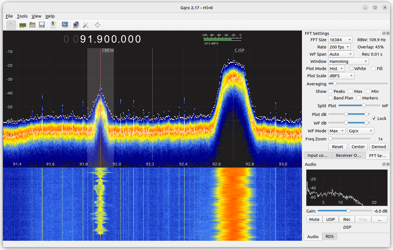 Gqrx in action