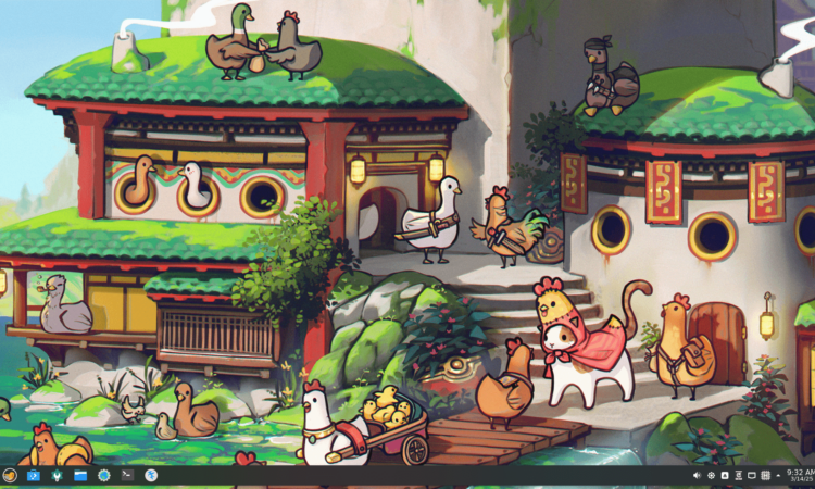 PikaOS desktop (KDE)