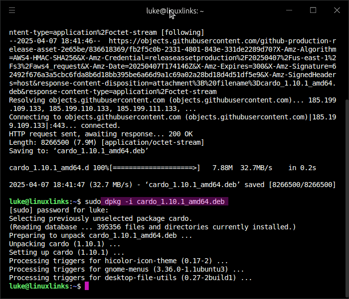 Installing Cardo under Ubuntu