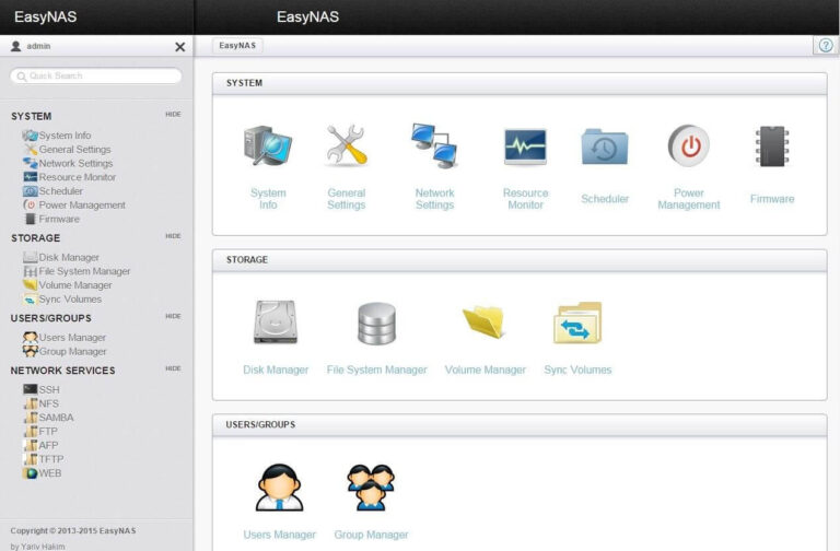 EasyNAS - Linux distribution designed for storage management - LinuxLinks