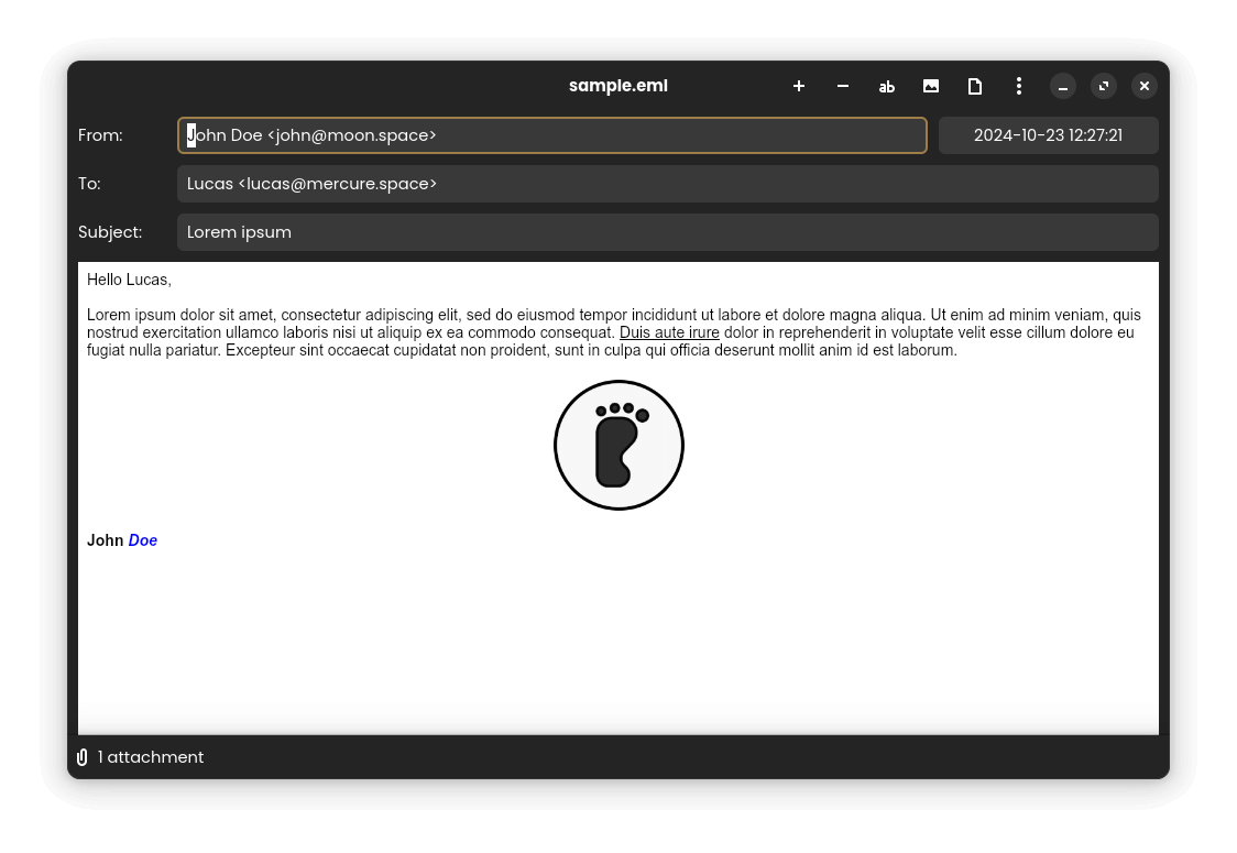 MailViewer in action