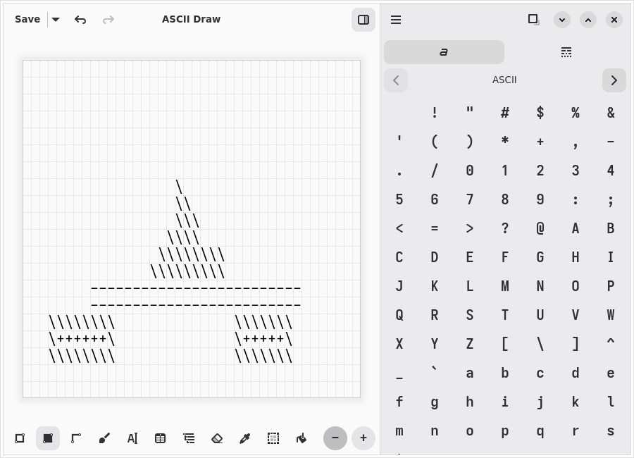 ASCII Draw in action