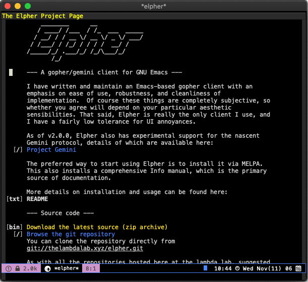 Elpher in action
