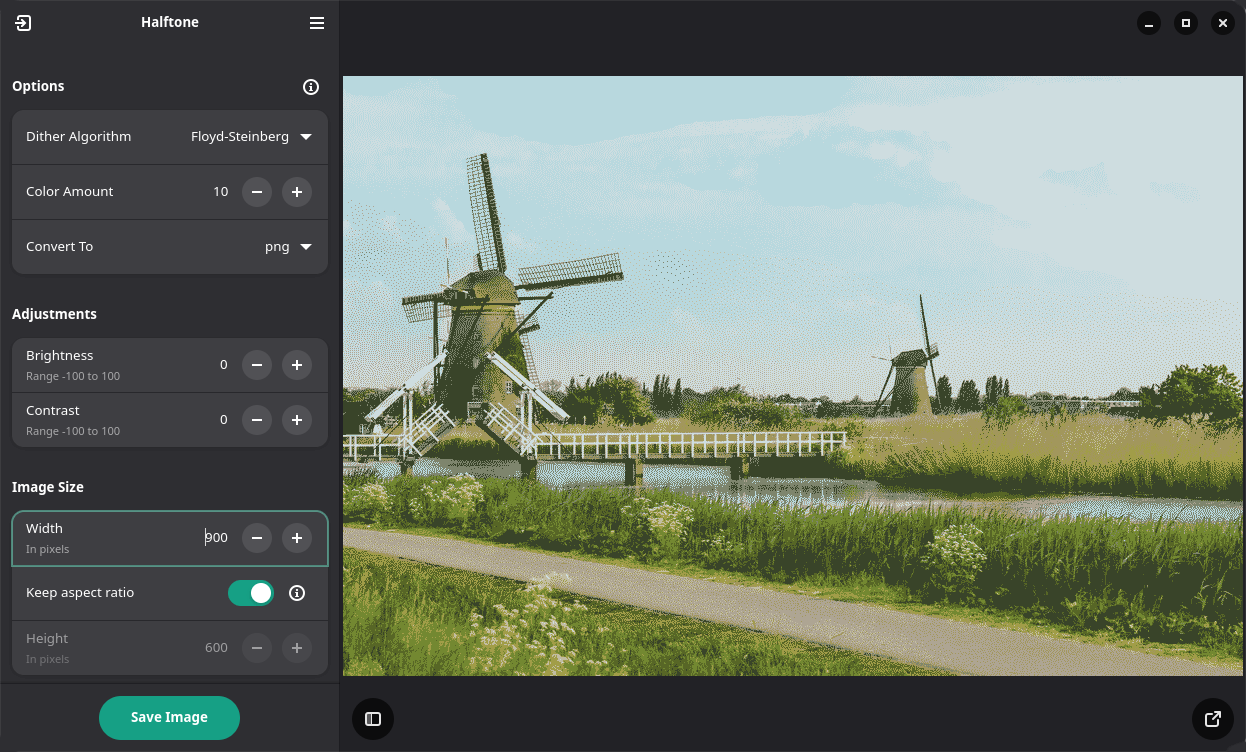 Halftone example