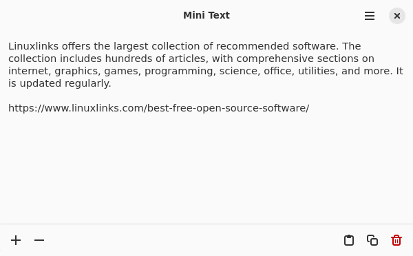 Mini Text in action