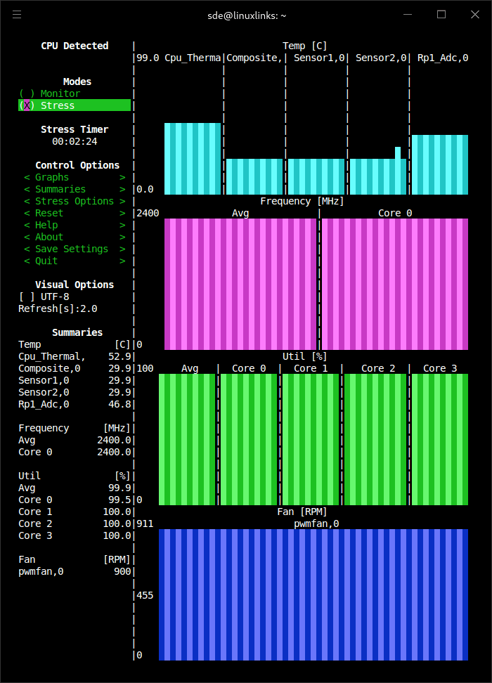 RPI5 s-tui