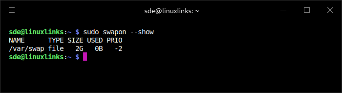 Now we have 2GB swap