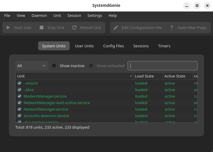 SystemdGenie in action