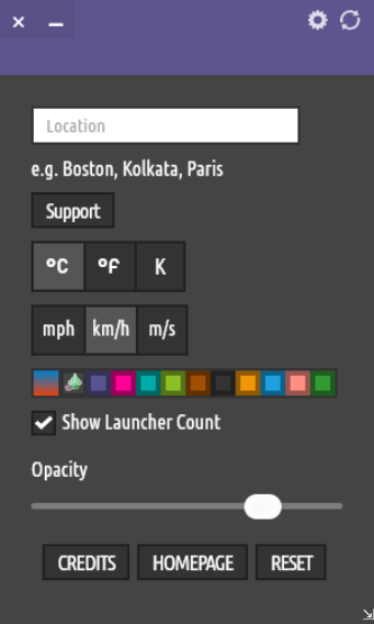 Typhoon settings