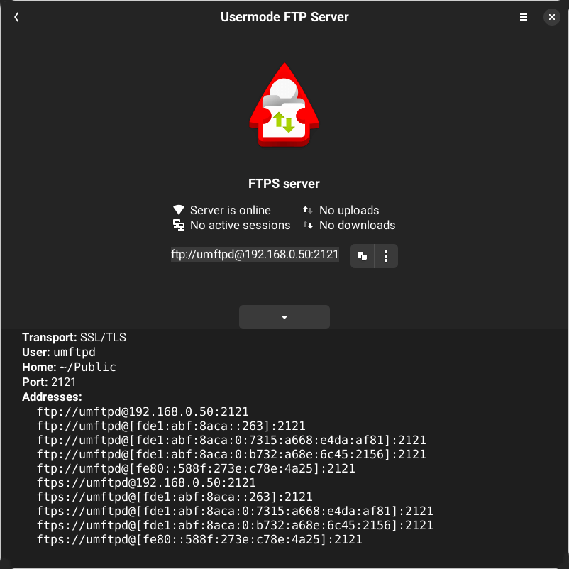Usermode FTP Server