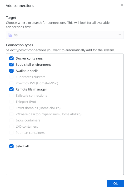 Add connections