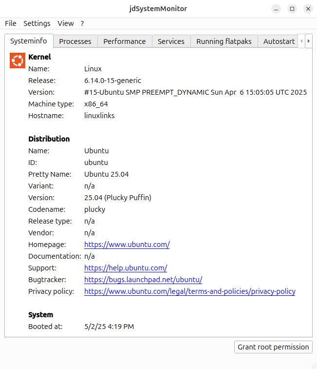 jdSystemMonitor in action