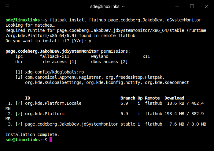 Installing jdSystemMonitor under Ubuntu