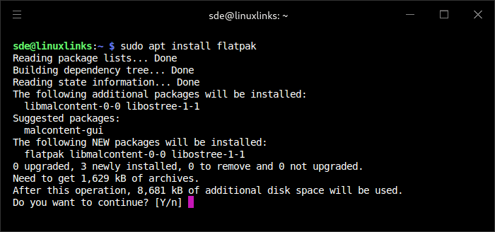 Install Flatpak on a Raspberry Pi 5