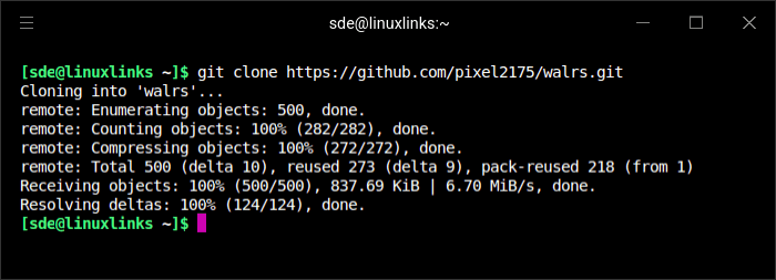 Cloning the GitHub repository