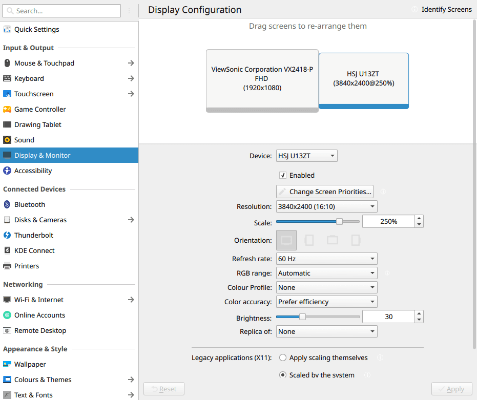 KDE Settings