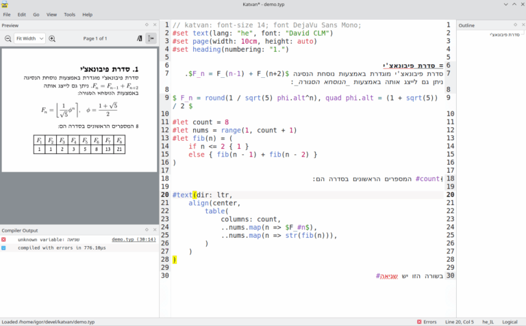 Katvan is an editor for Typst files - LinuxLinks