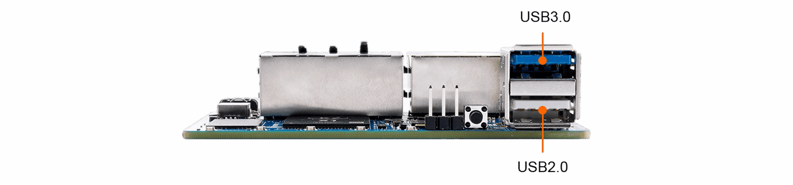Orange Pi R2S - side view