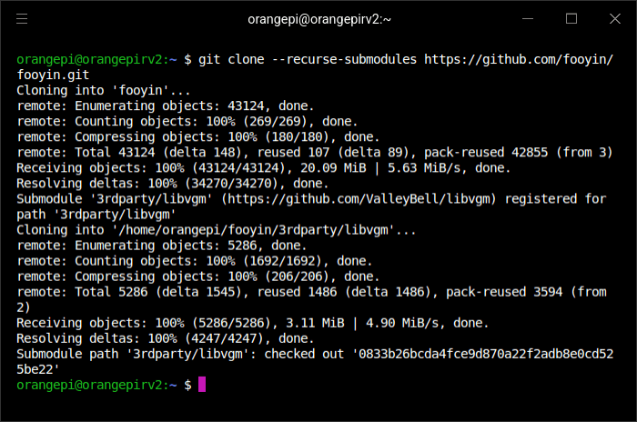 Clone repository