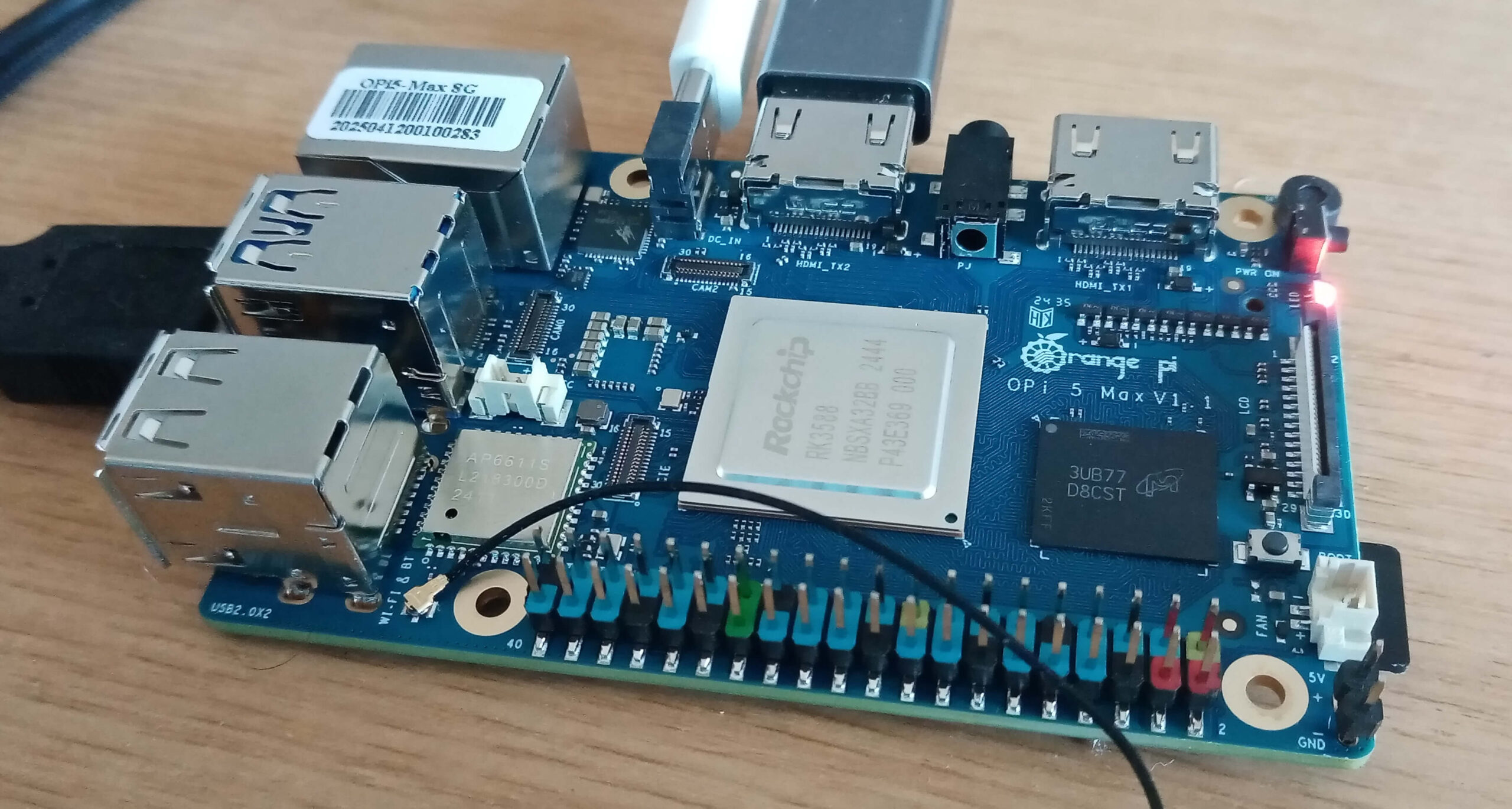 Orange Pi 5 Max running