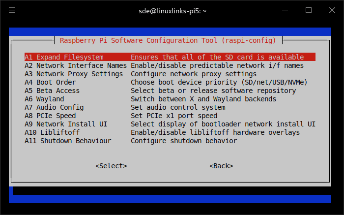 raspi-config