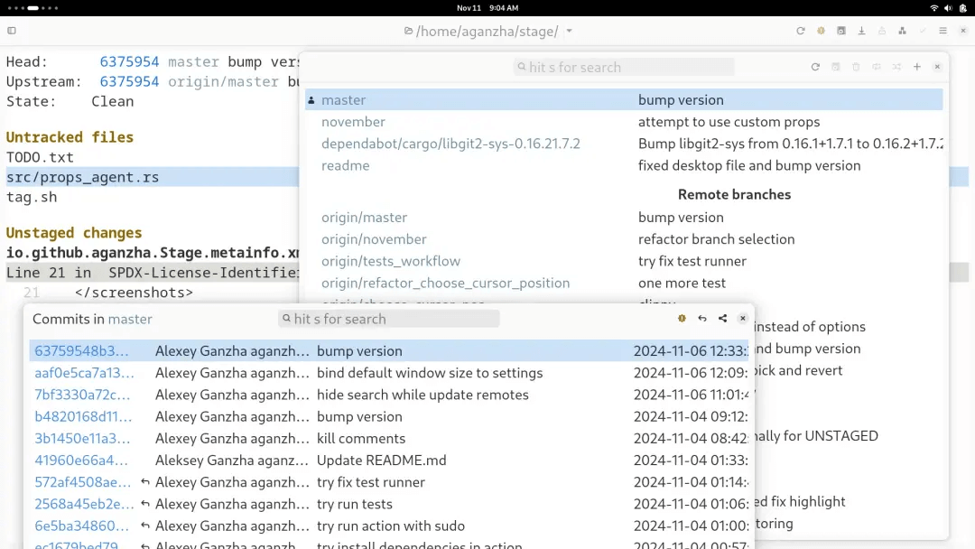 Stage Git GUI